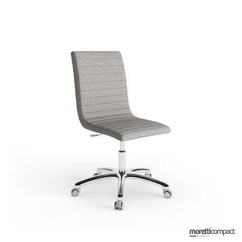 Sedia Diva imbottita (basamento Alluminio Lucido)