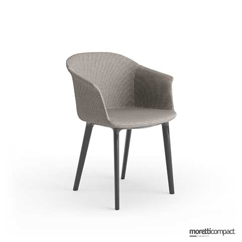 Poltroncina Mirò imbottita (basamento Nero)