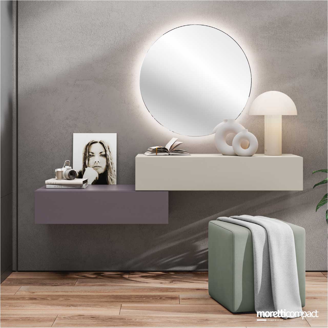 Wallbox sospesi con specchio