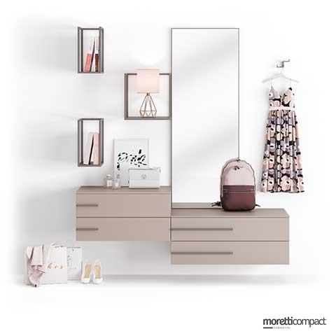 Airframe e Wallbox sospesi con specchiera Profile