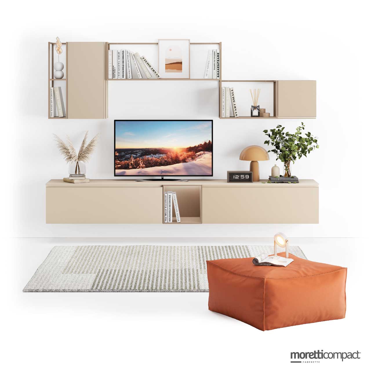 Soggiorno composto da Airframe e Wallbox sospesi