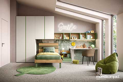 Cameretta con armadio a ponte