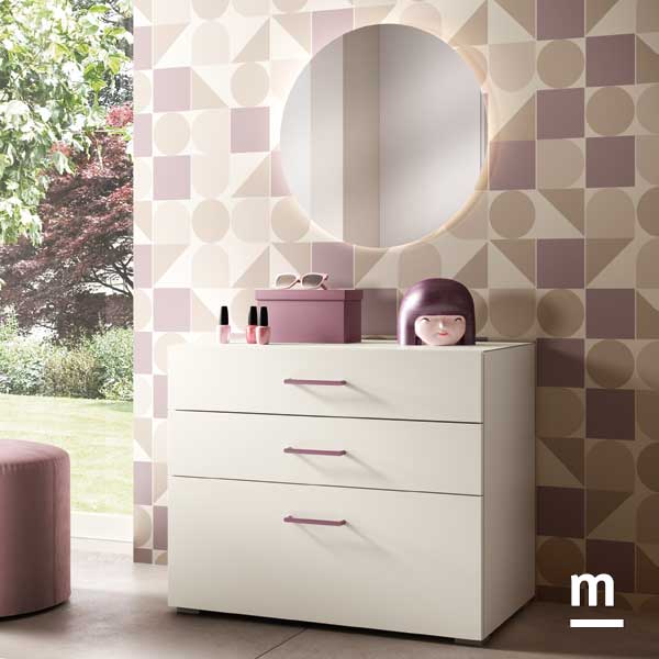 Comò Wallbox con specchiera