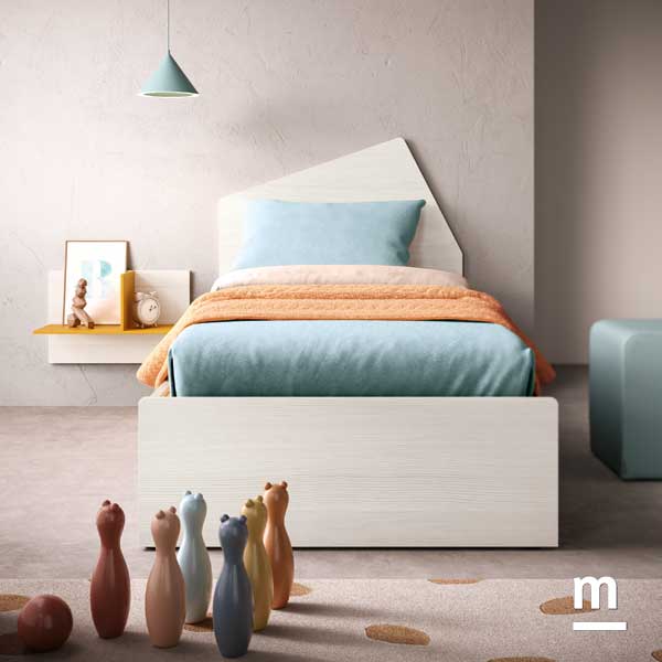 Letto contenitore con testata Iceberg