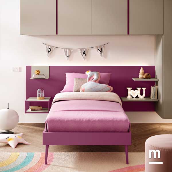 Pannello Wally con sommier laccato