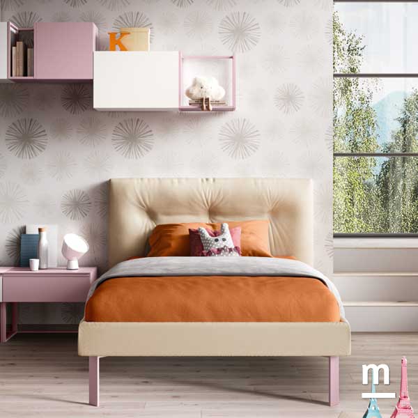 Letto imbottito con testata Step Letto imbottito con testata Step