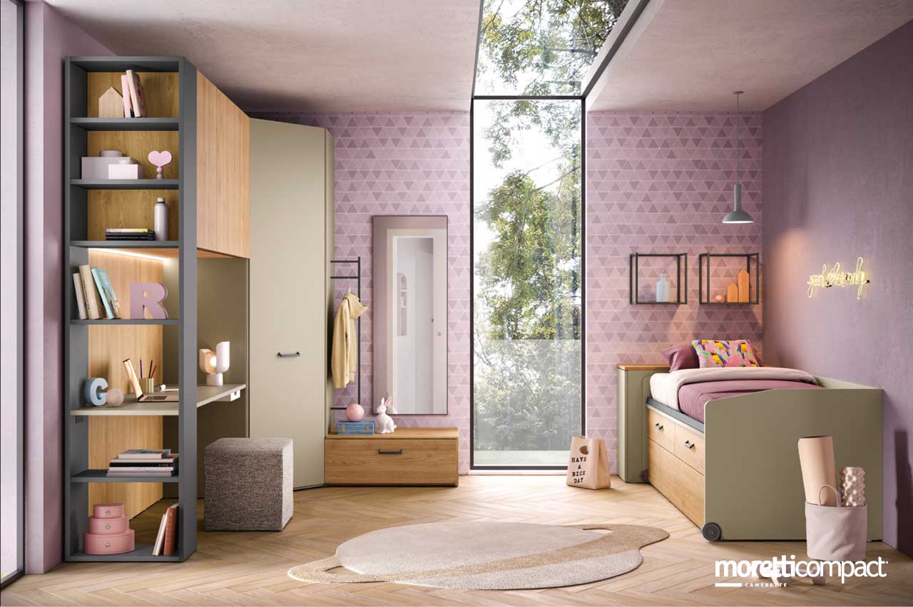 Cameretta con cabina e armadio a ponte