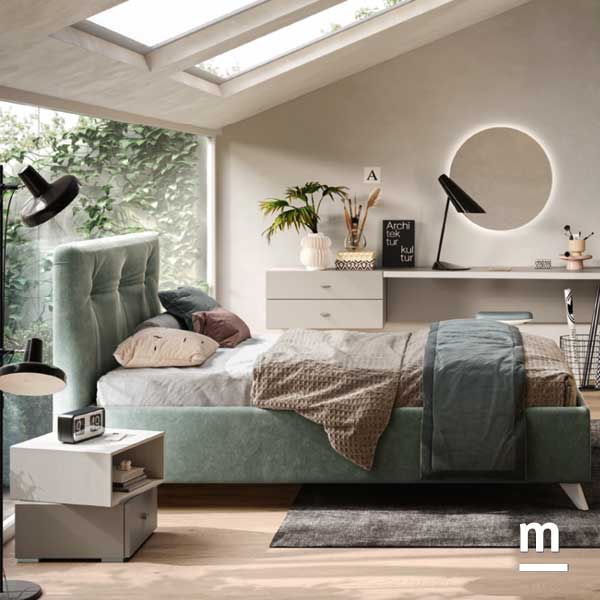 Letto imbottito con testata Step Letto imbottito con testata Step