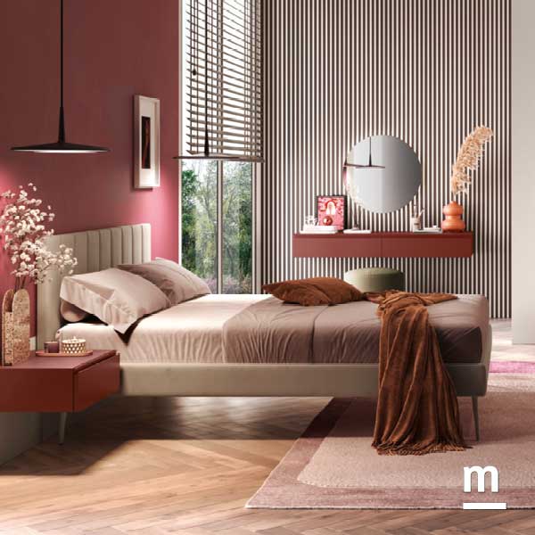 Letto imbottito con pannelli Tetris