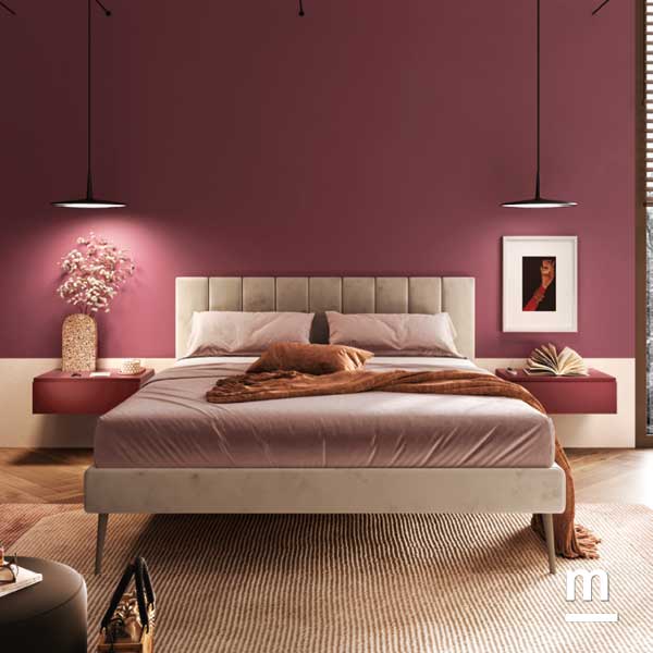 Letto imbottito con pannelli Tetris