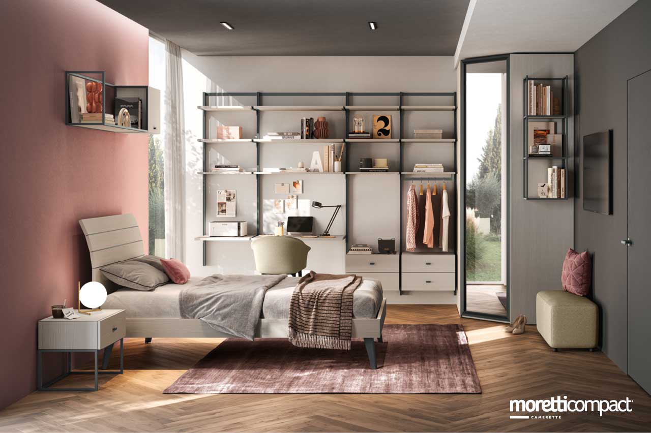 Camera con cabina armadio combinata