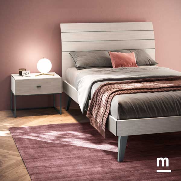 Letto legno con testata Bend
