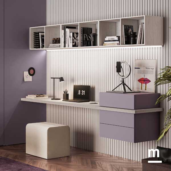 Zona studio con Pouf Kubo Zona studio con Pouf Kubo