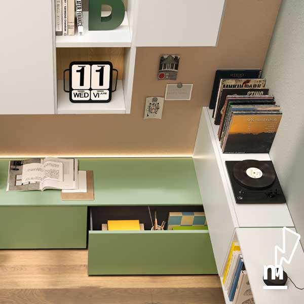 Elementi retro letto laccati