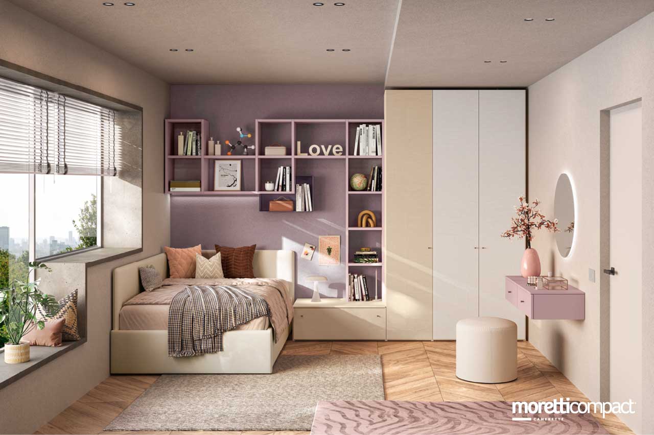 Camera con divano imbottito Side Box