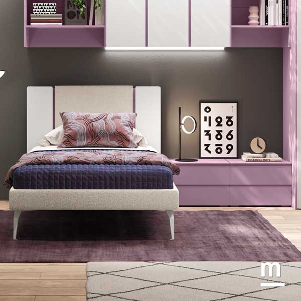 Letto Pillar con testata combinata Letto Pillar con testata combinata