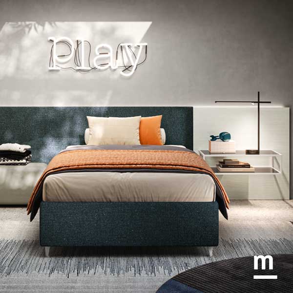 Sommier imbottito con pannellatura Wally